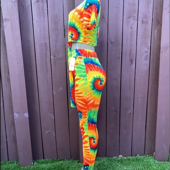 Tye-Dye Matching Set [Orange Blue Green] - Picture 11 of 13